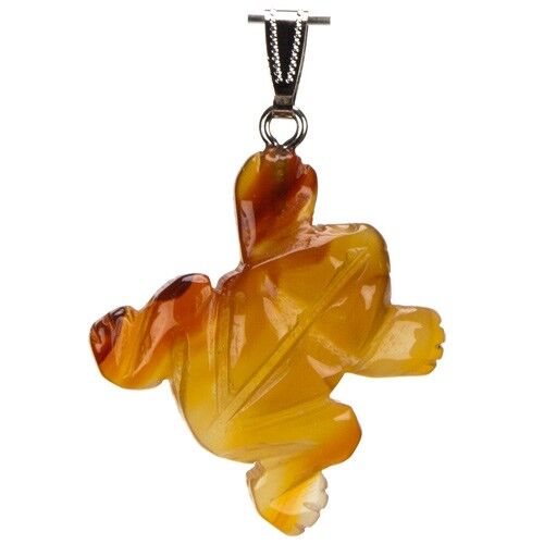 Ciondolo rana, 31x29mm, agata rossa