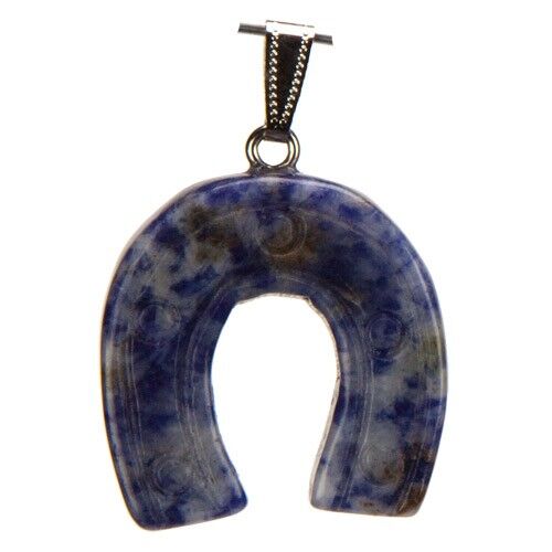 Colgante de herradura, 36 x 32 mm, sodalita blanca
