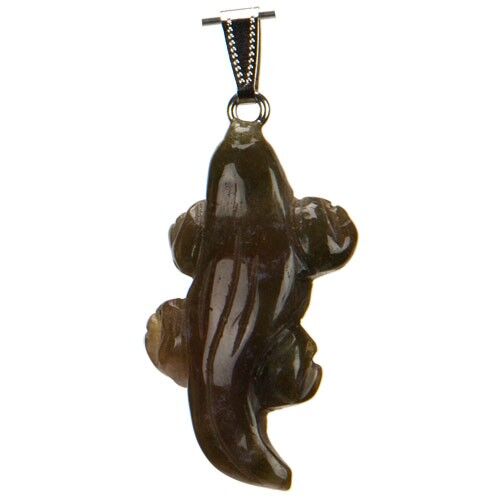 Ciondolo lucertola, 45x22mm, agata indiana