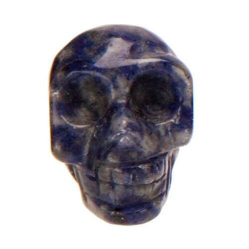 Anhänger Totenkopf, 26x20mm, Weißer Sodalith