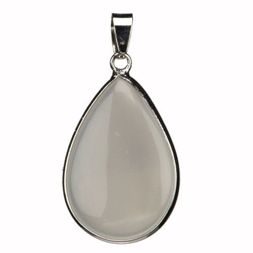 Set di ciondoli, 32x22mm, agata bianca