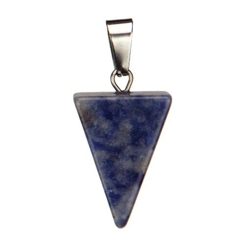Colgante de triángulo, sodalita blanca