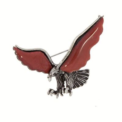 Colgante/Broche Águila, Nácar, Rojo
