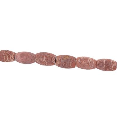 Hilo de coral rojo natural, 18x29mm