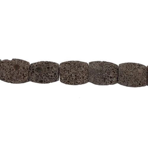 Strang Braune Lava, 18x28mm