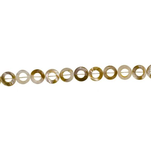 Strang Perlmutt Ring, 15mm