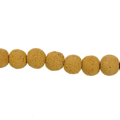 Filo lava tinto, giallo oro, pallina 15mm