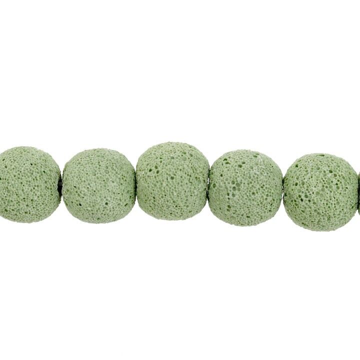 Filo lava tinto, verde, pallina 15mm