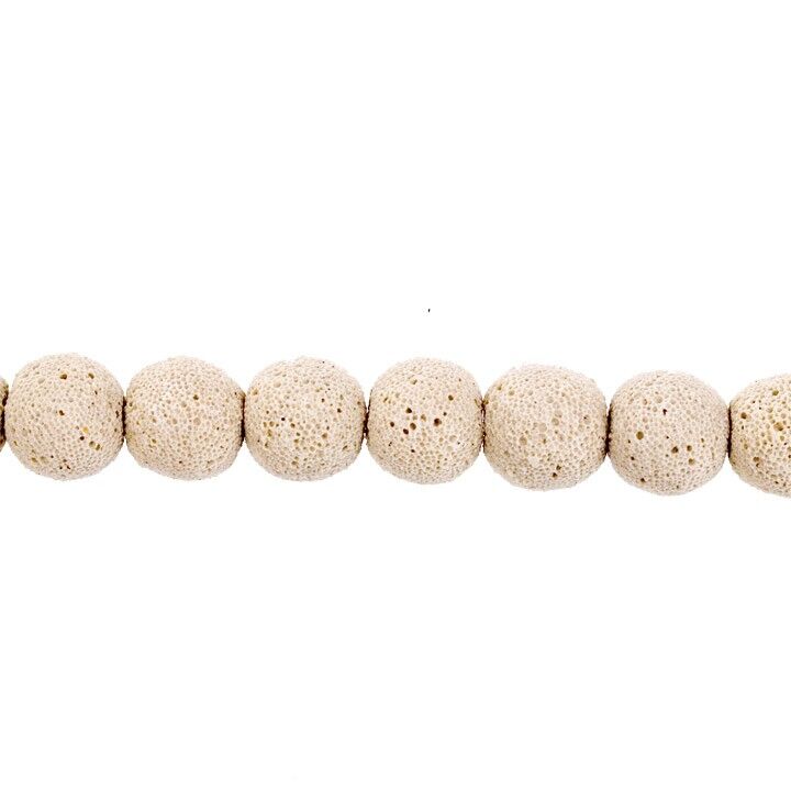 Strand colored lava, cream, ball 19mm