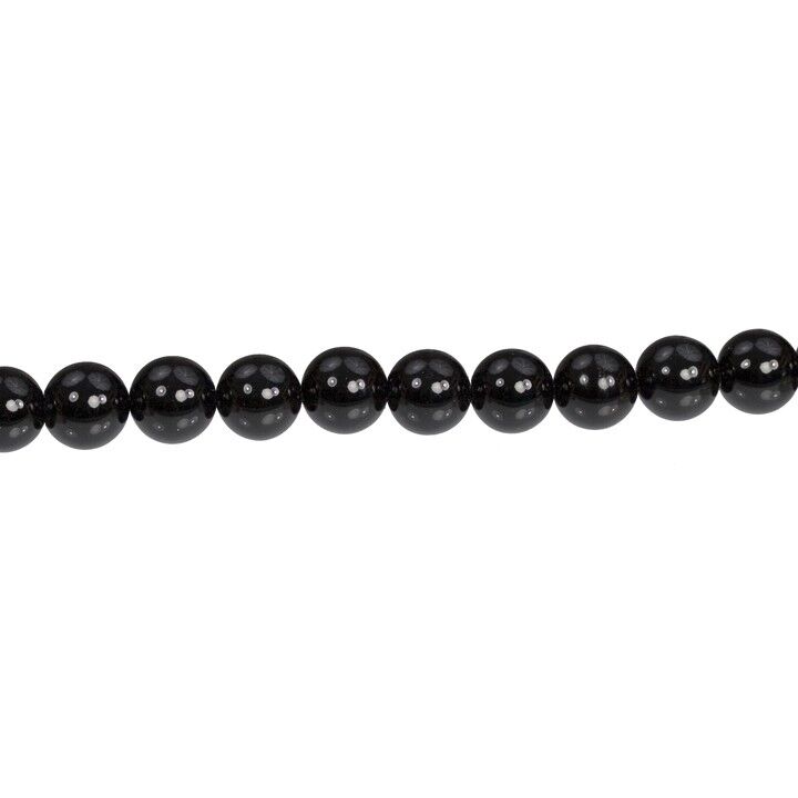 filo agata nera, 6mm