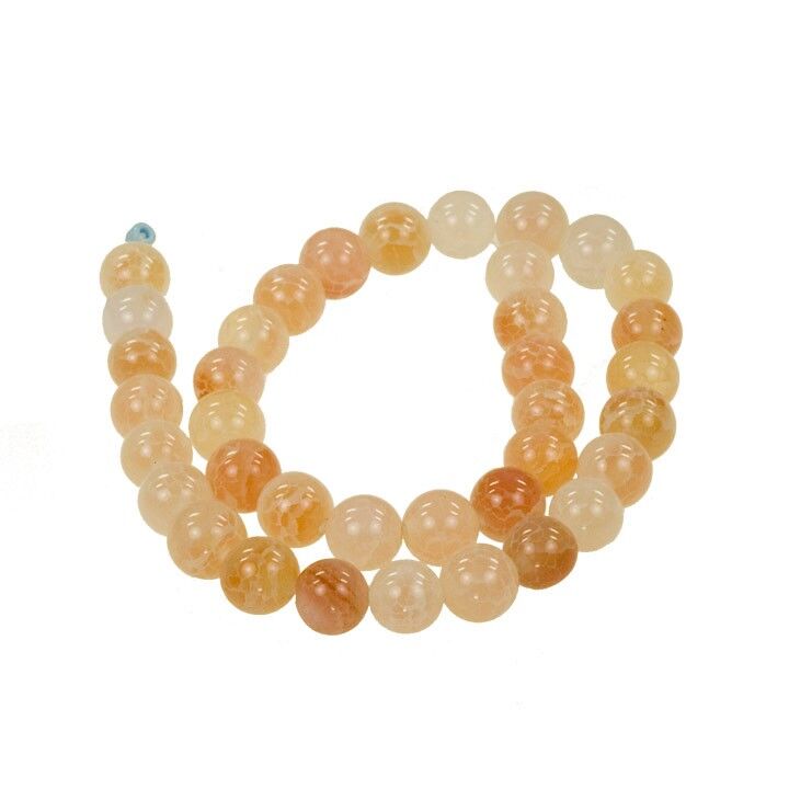 Filo di agata spezzata, palla arancione, 6mm