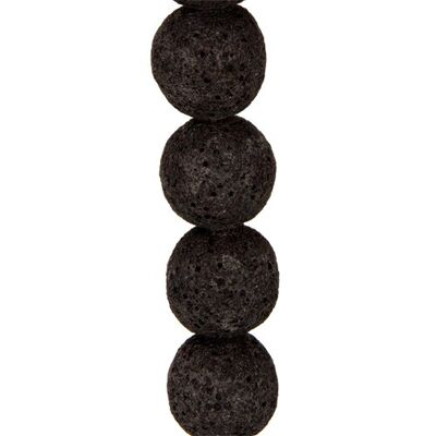 Filo lava tinto, nero, pallina 12mm