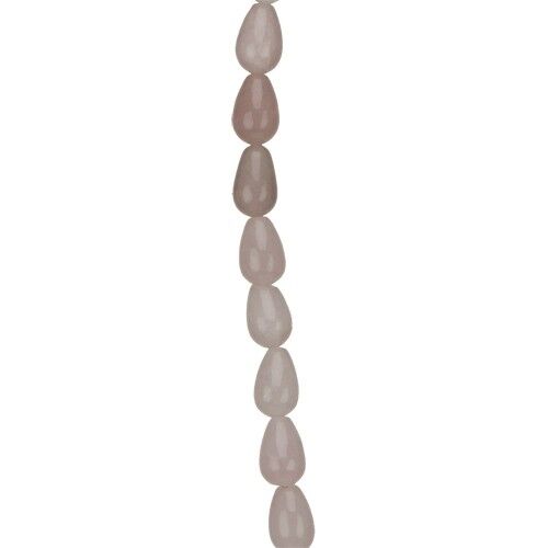 Strand rose quartz, drop 12x8mm - only 4 strands left