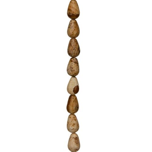 Strand Picture Jasper, goccia 12x8mm