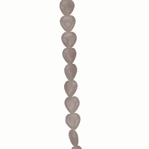 filo quarzo rosa, cuore 10mm