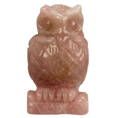 Gravure Chouette, 103mm, Quartz Rose