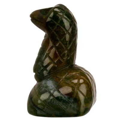 Serpent gravé, 48 mm, agate indienne