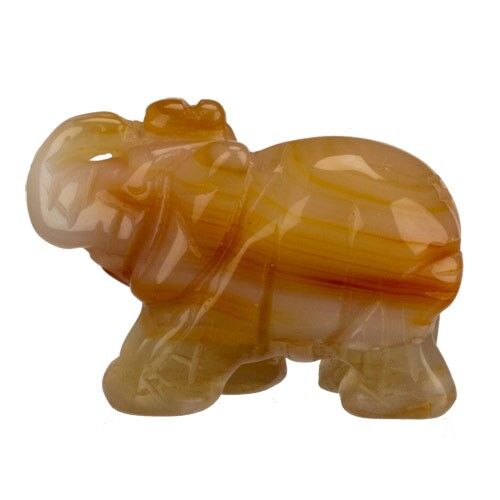 Engraving elephant, 49mm, red agate