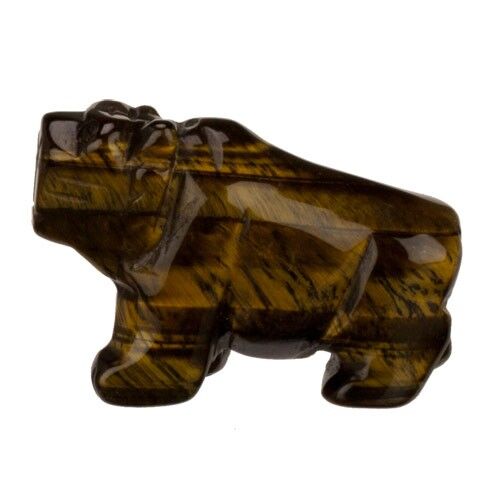 Engraved hippo, 50mm, tiger eye