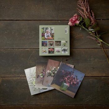 Porte-cartes carré - Bouquets 8 cartes avec enveloppes 2