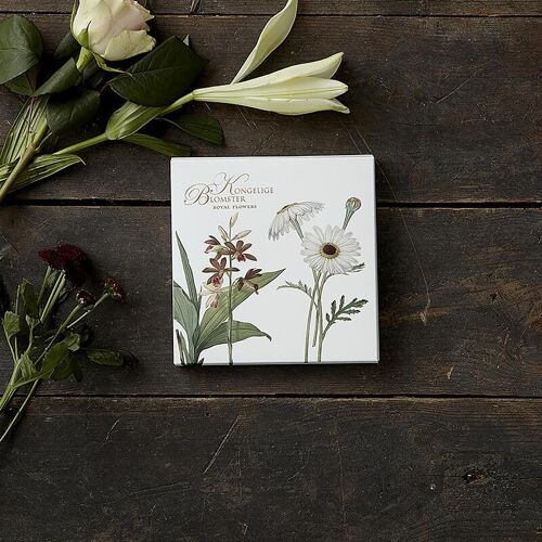 Square Cardfolder - Royal flowers 8 cards w/envelopes
