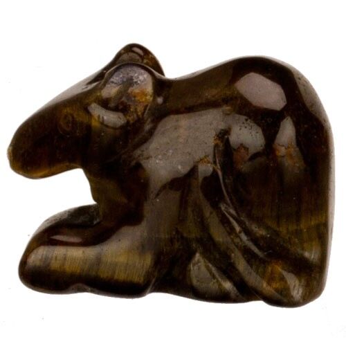 Gravur Maus, 36mm, Tigerauge