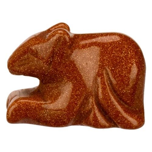 Engraved Mouse, 36mm, Goldstone