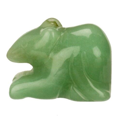 Topo inciso, 36 mm, avventurina verde