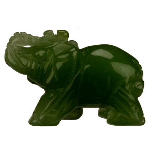 Elefante inciso, 36 mm, avventurina verde