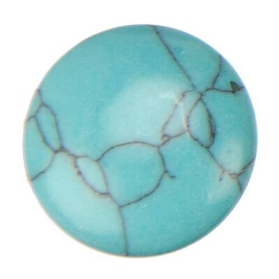 cabochon, sintetico. turchese, 16mm