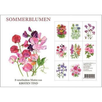 SOMMERBLUMEN - 8 CARTES (ALLEMAND) 2