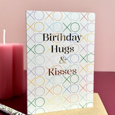 Birthday Hugs & Kisses Card - 105x148mm