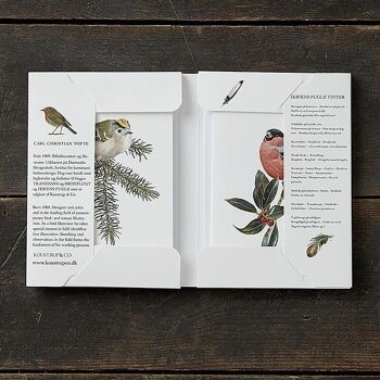 Oiseaux du jardin hiver - 8 cartes + 8 enveloppes - Fabriqué en Europe 3