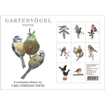 Oiseaux de jardin hiver - 8 cartes (allemand) carte postale mit Gartenvögel 2