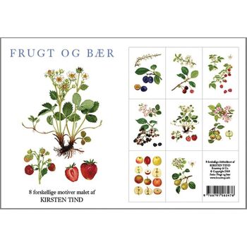 Fruits et baies - 8 cartes - 8 cartes avec 8 enveloppes - Fabriqué en Europe 5
