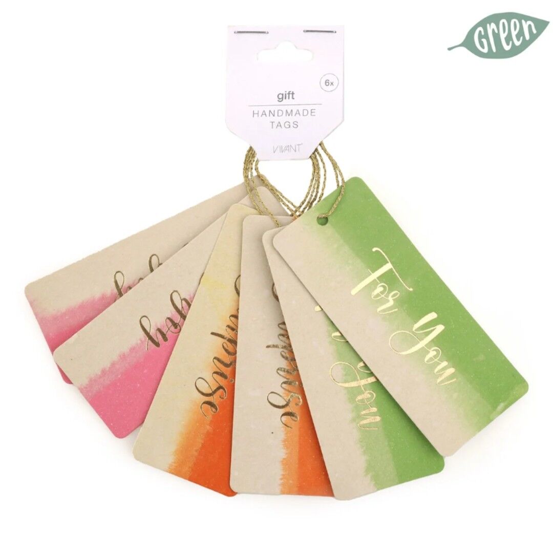 Labels – Neon – Met Text – 6 Stuks