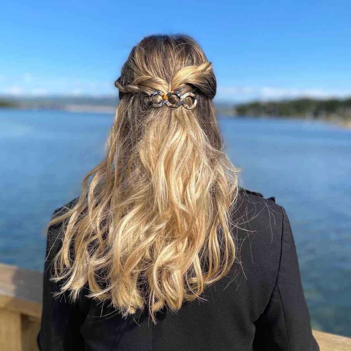 Fermaglio per capelli Emma - Fatto a mano in Francia in acetato di cellulosa