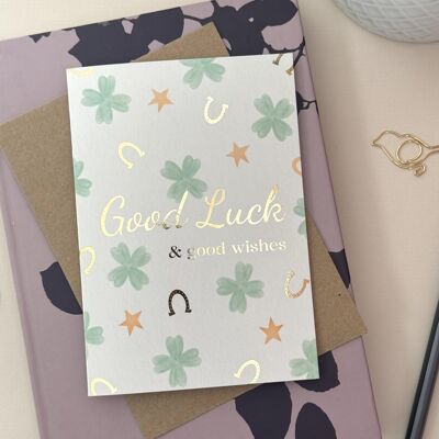 Good Luck & Good Wishes Card - 105x148mm