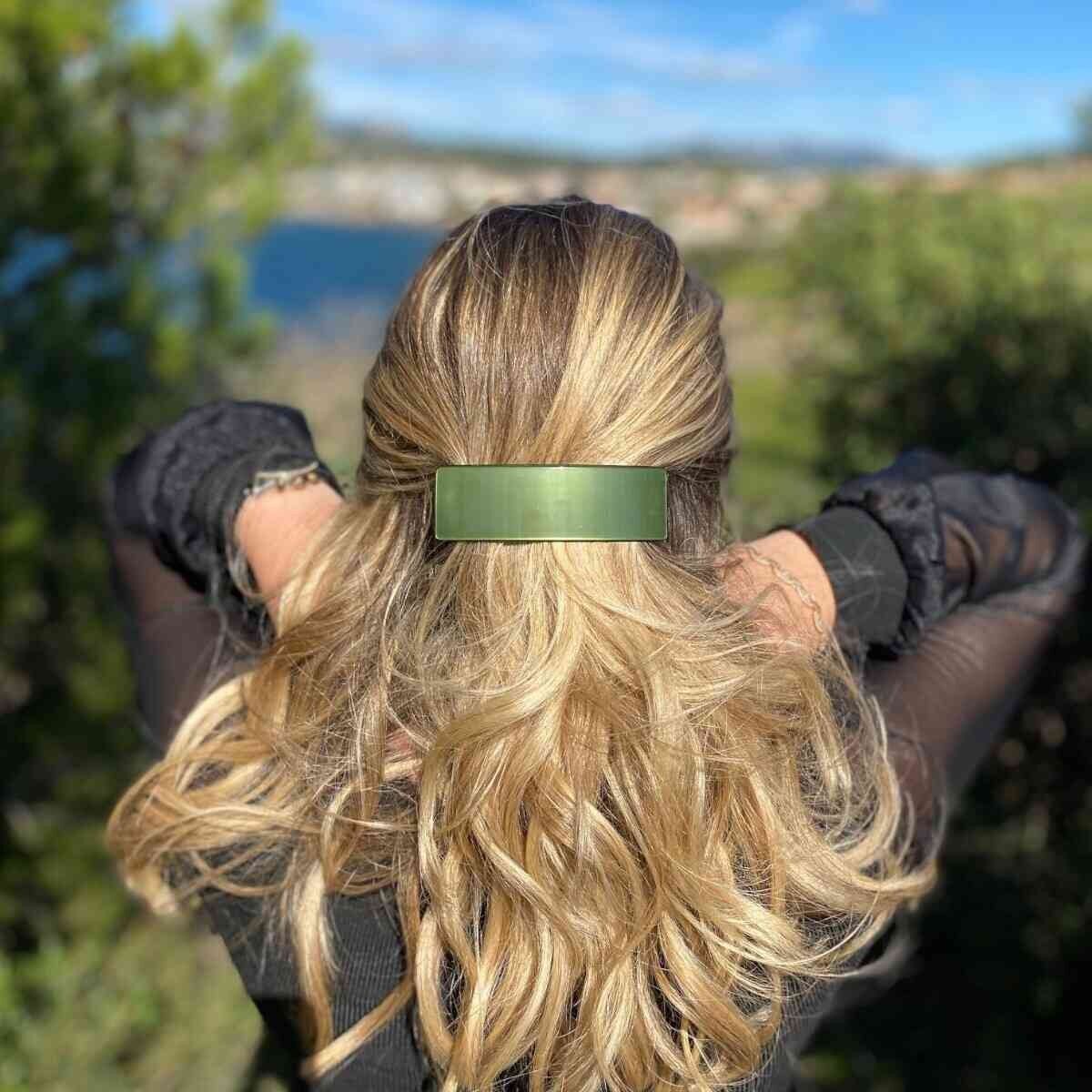 Fermaglio per capelli Hortance della collezione "OPALE" - Fatto a mano in Francia in acetato di cellulosa