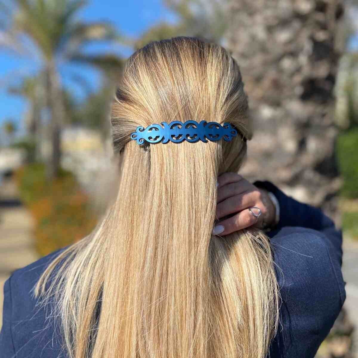 Fermaglio per capelli Julie - Fatto a mano in Francia in acetato di cellulosa