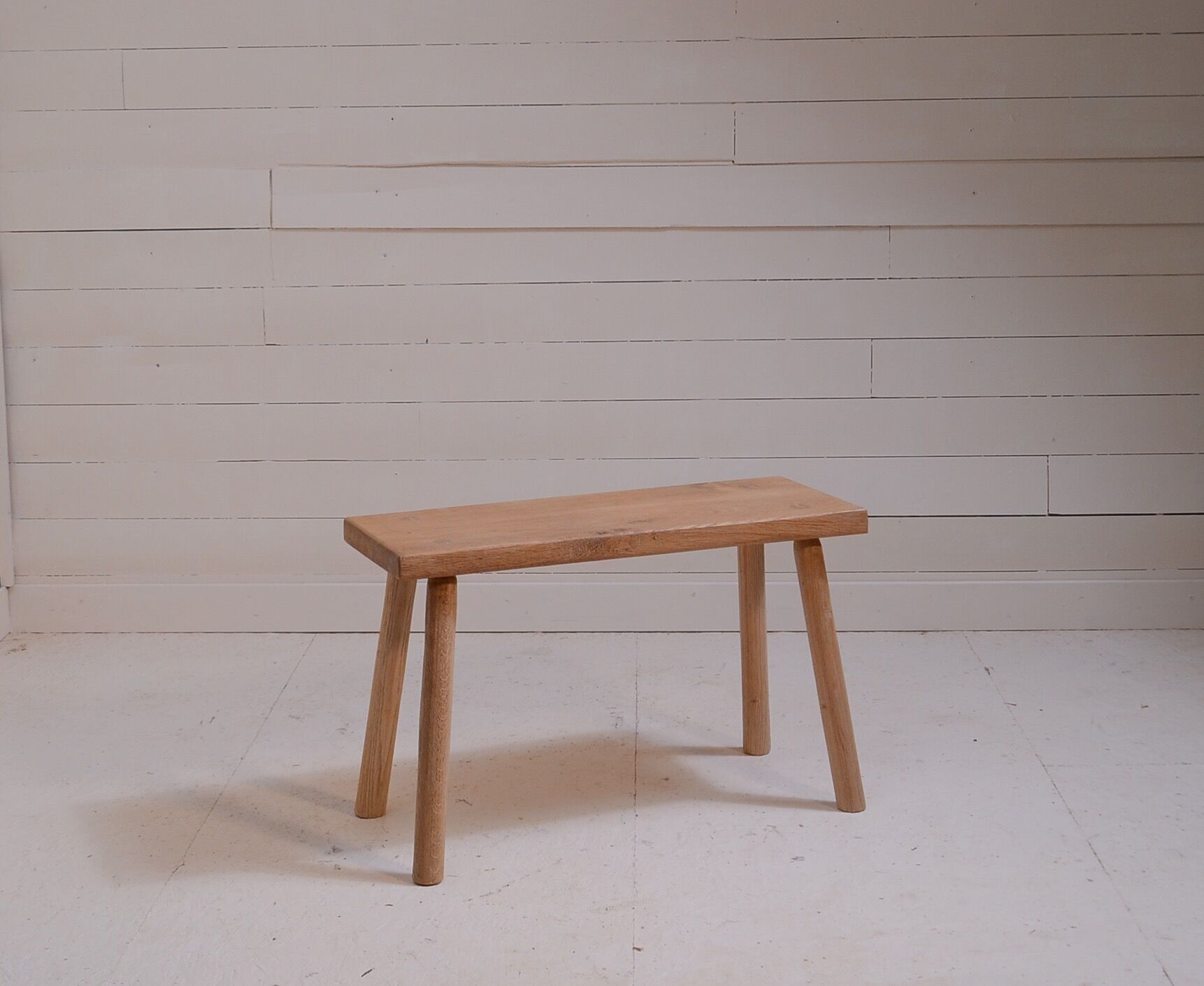 Gran banco de roble macizo, banco de madera para interior, wabi sabi