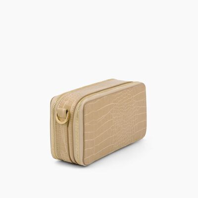 Bobbi Camera Bag Warm Beige Croco