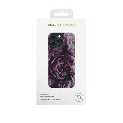Custodia stampata iPhone 15PM Deep Purple Bloom
