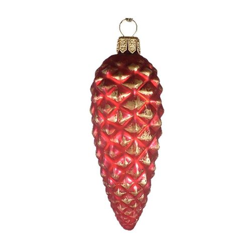 Glass cone - christmas red