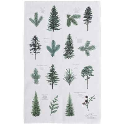 Organic tea towel - Pine trees