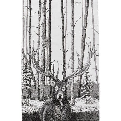 Organic tea towel - Stag