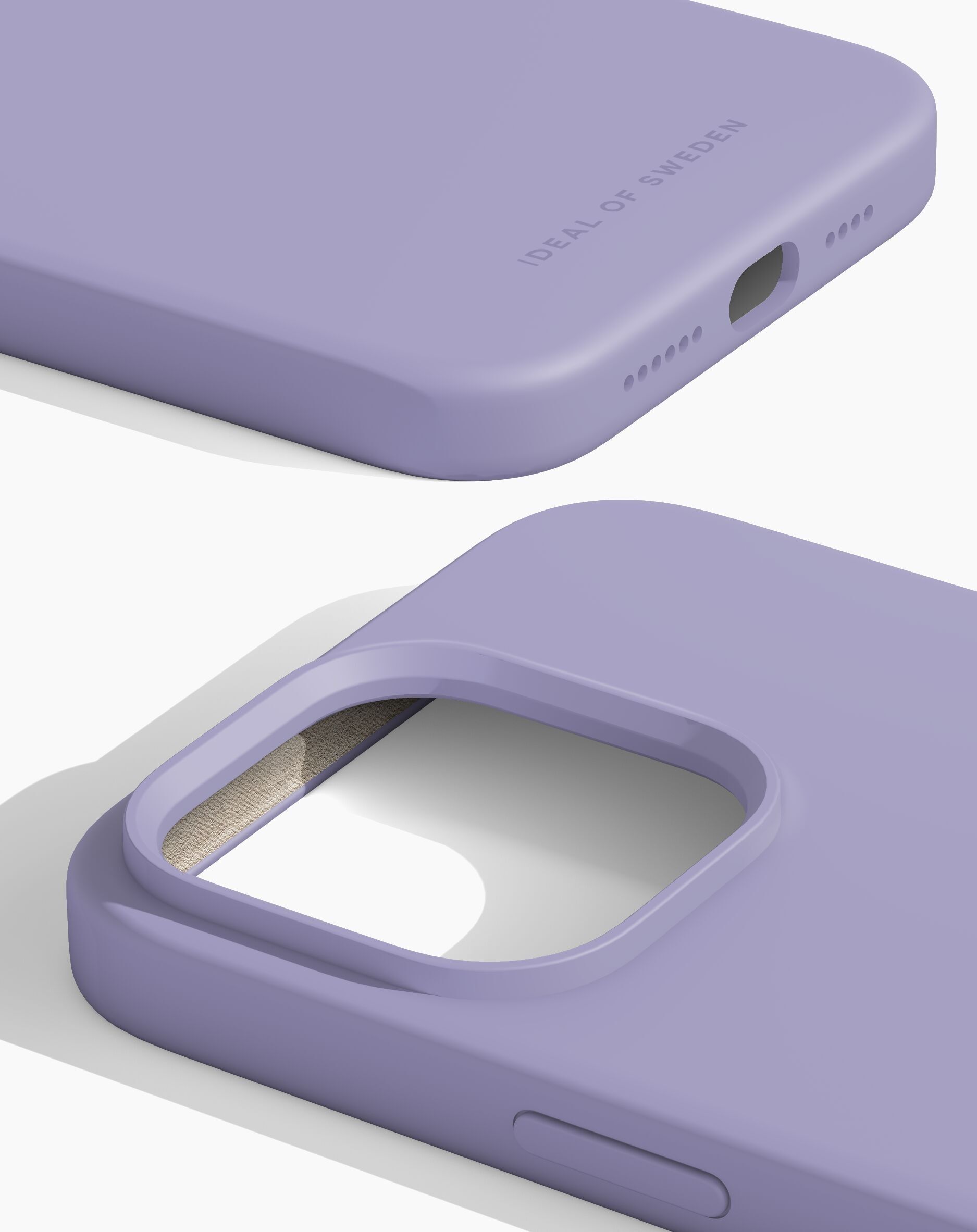 Funda de silicona para iPhone 14PM color morado