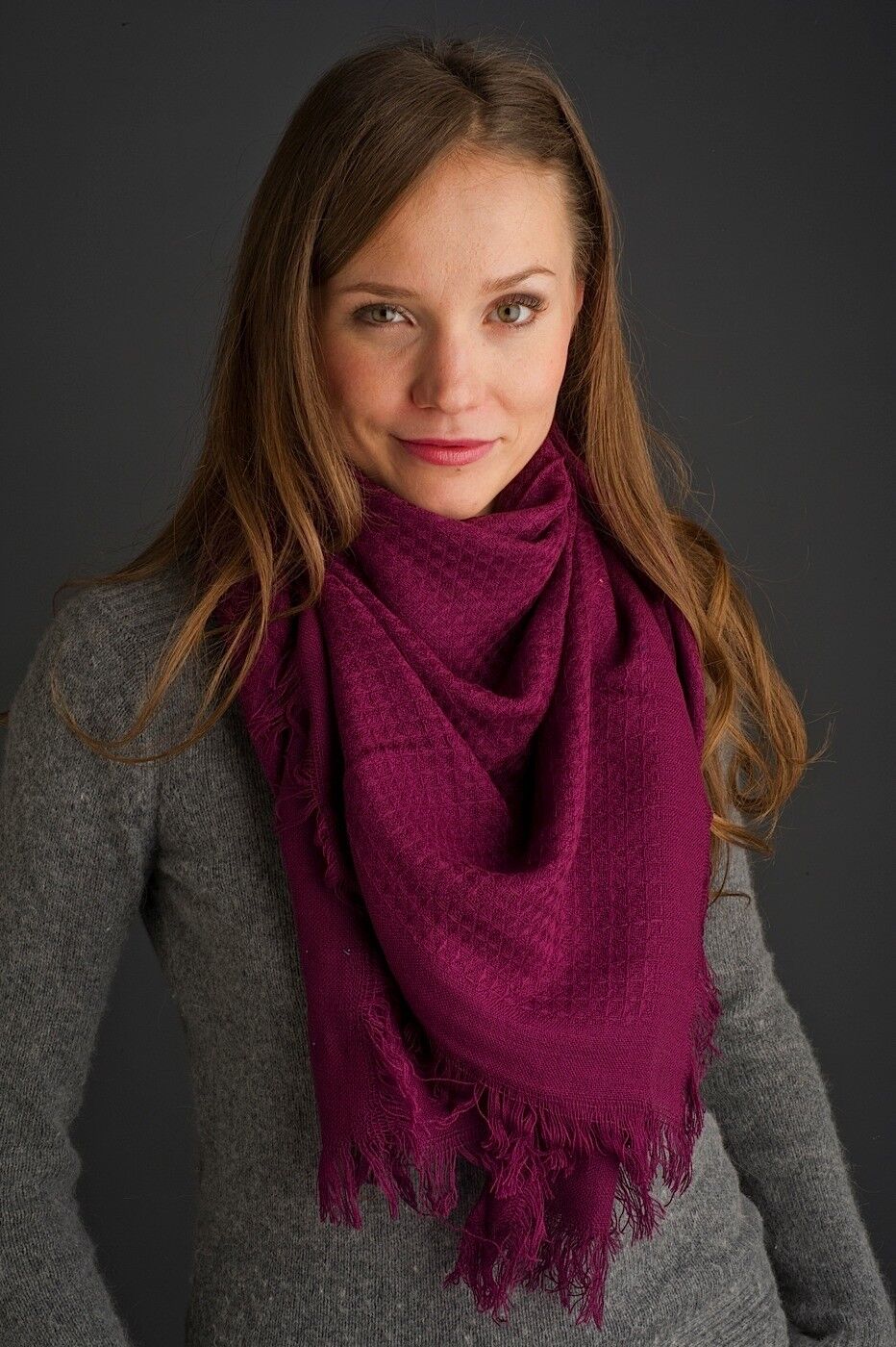 Sciarpa 100% Viscosa - prugna - (244x244cm) - CARRE OKUSAI