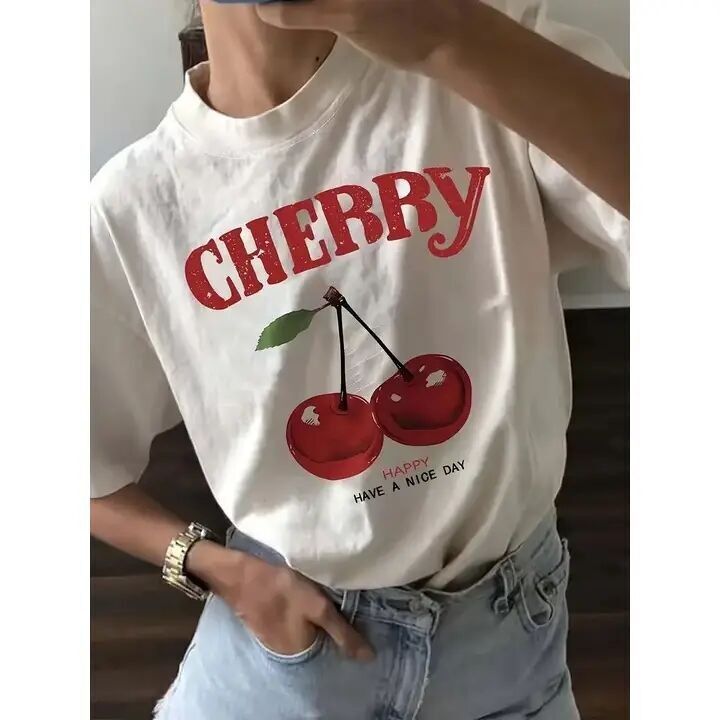 Bedrucktes T-Shirt für Damen - 2206-16