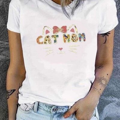 T-shirt stampata da donna - 58001-5